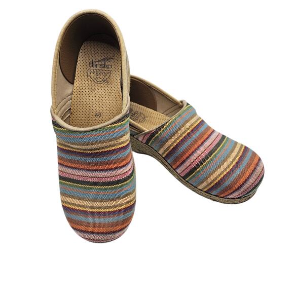 Dansko Jute Pro Multi Stripe Professional Clogs EU 40 | US 9.5-10 - Picture 3 of 9
